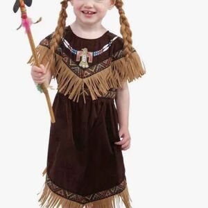 Lil’ Indian Princess Costume, California Native American Size